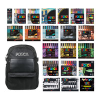 uni® POSCA® Exclusive Artist Backpack including 208 Count Assorted POSCA Items