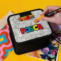 uni® POSCA® Exclusive Special Edition, 40 Count paint-it-yourself Caddy including 1M & 3M Colors