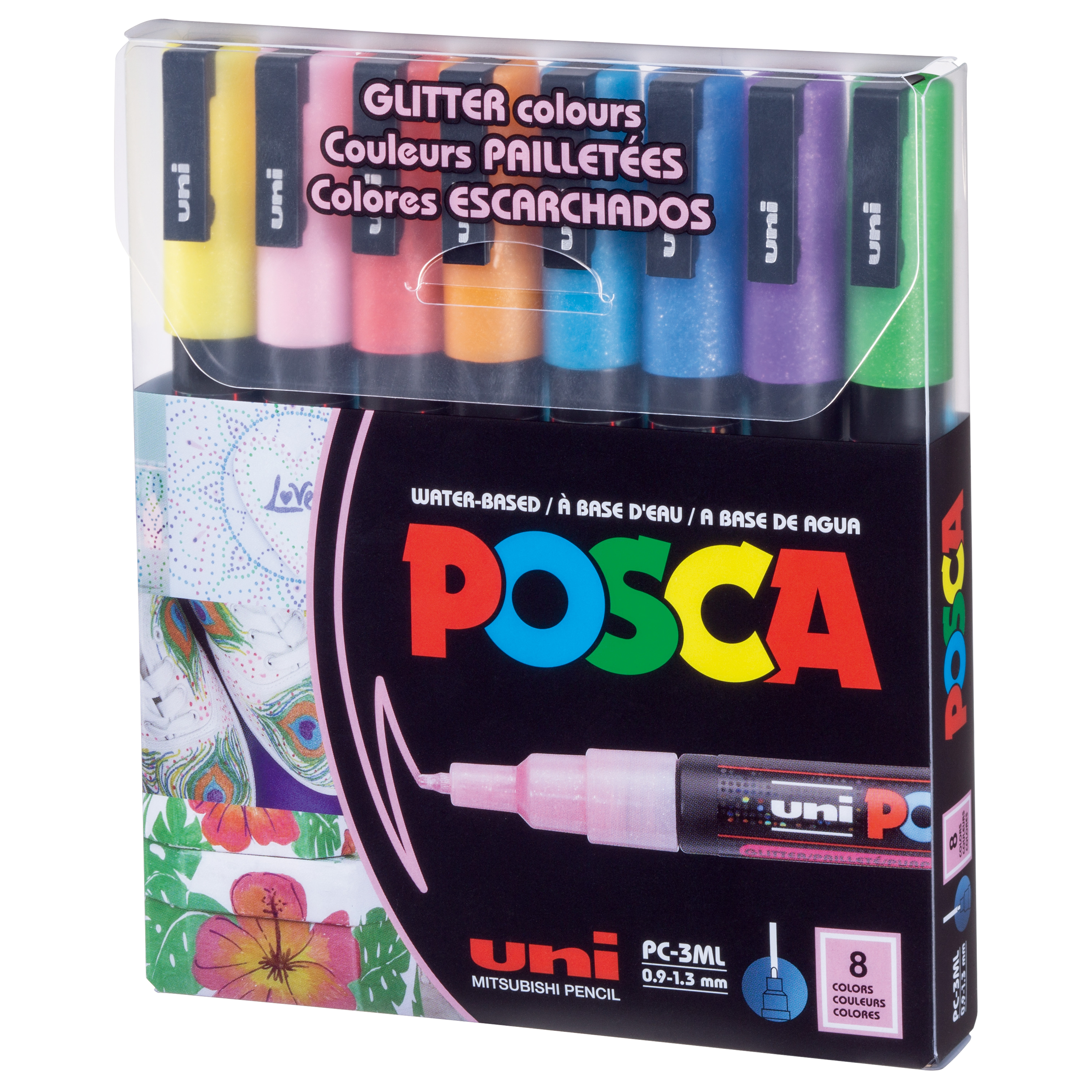 uni® POSCA® PC-3ML,  Water-Based Paint Markers (8 Pack)