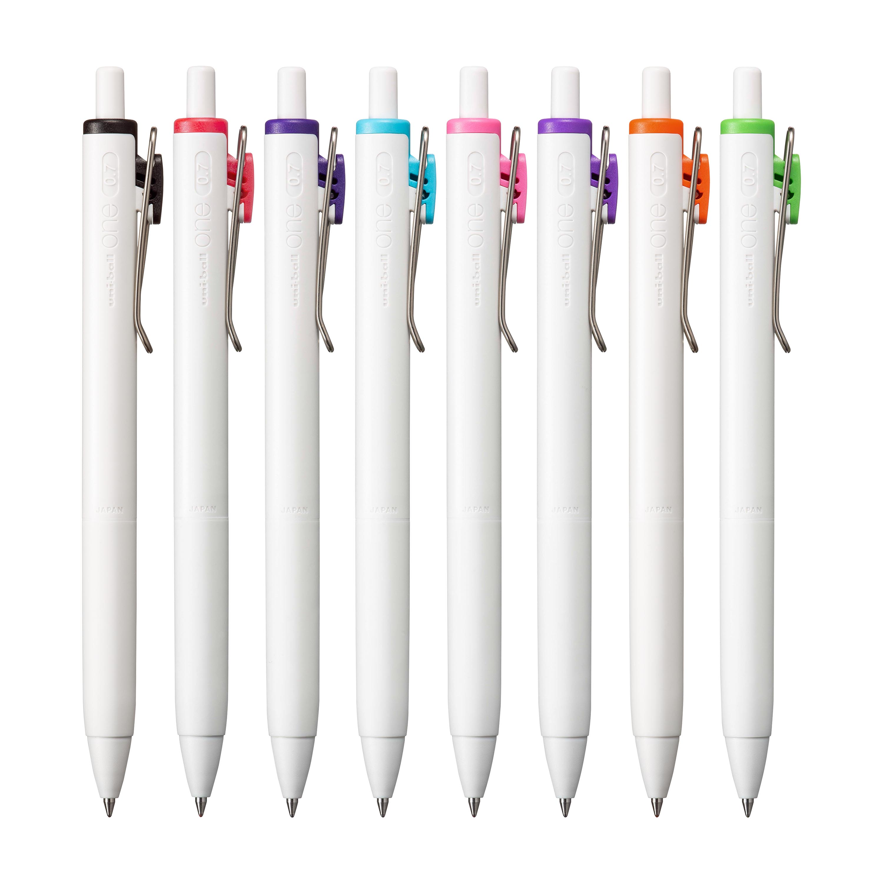 uniball™ one Retractable Gel Pens, Medium Point (0.7mm), Assorted Ink, 8 Pack