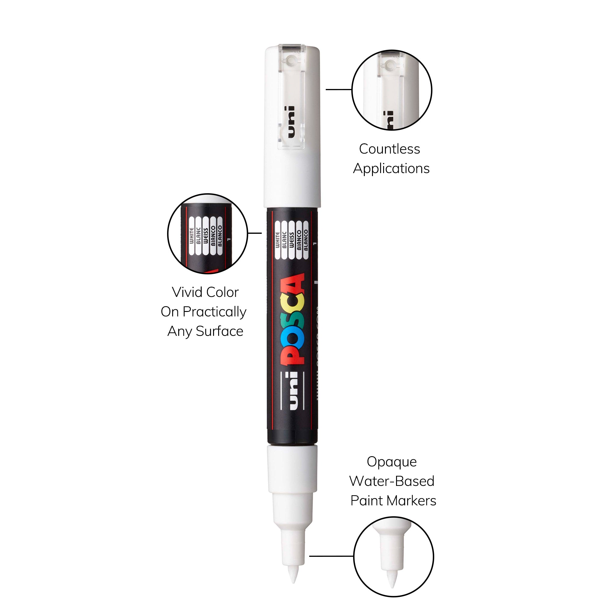 uni® POSCA® PC-1M, Water-Based Paint Markers (21 Pack)