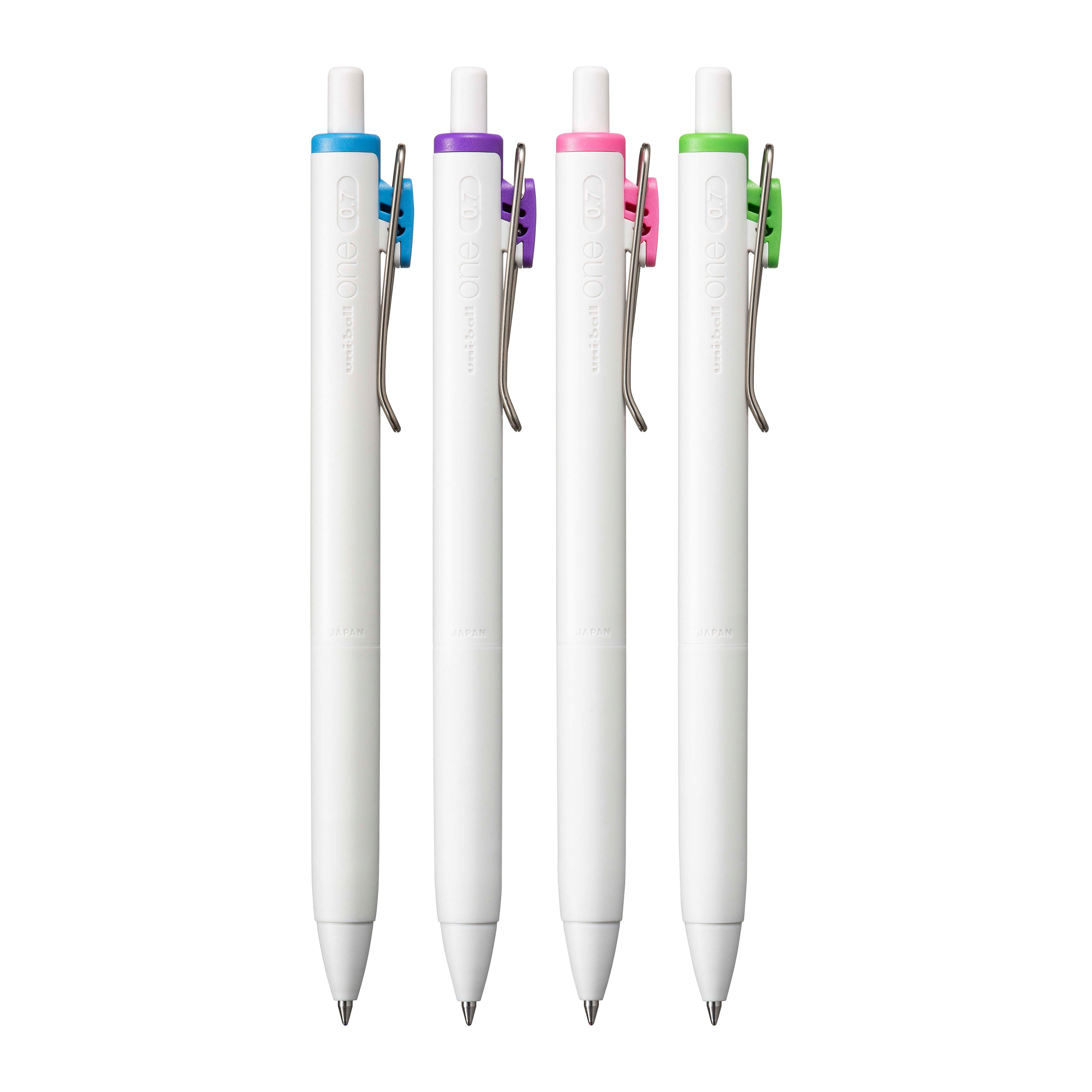 uniball™ one Retractable Gel Pens, Medium Point (0.7mm), Assorted Ink, 4 Pack