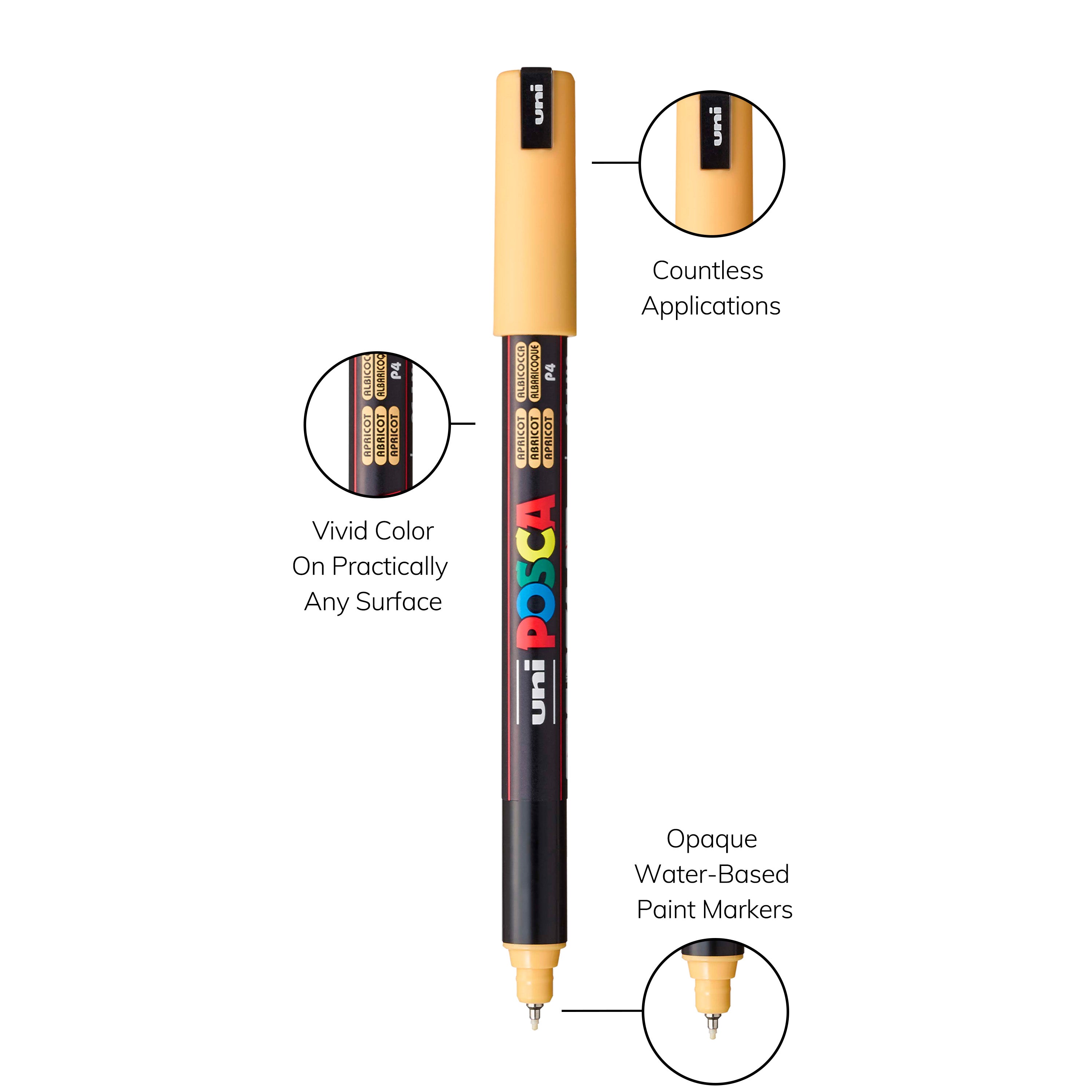 uni® POSCA® PC-1MR,  Soft Colors Water-Based Paint Markers (8 Pack)