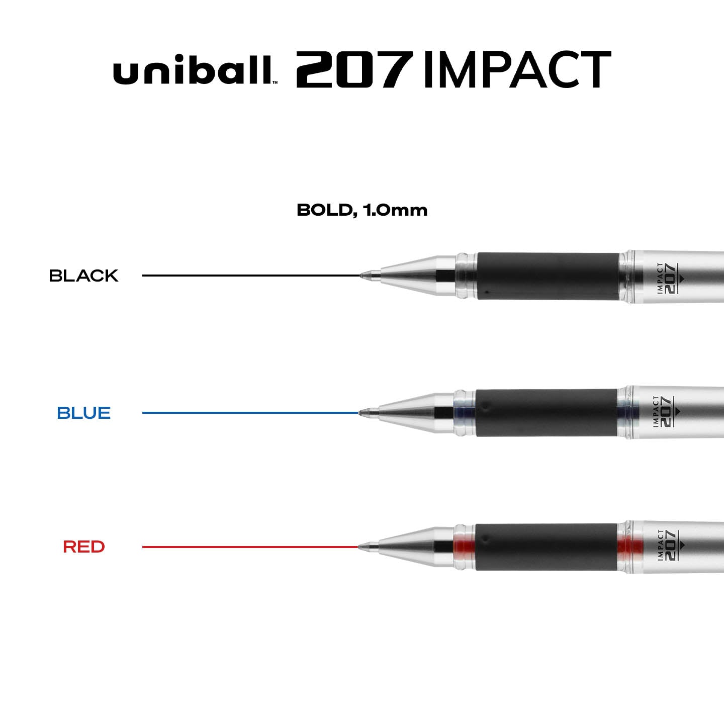 IMPACT M-STYLEスカルプ筆 uniball-207-impact-gel-1.0mm-