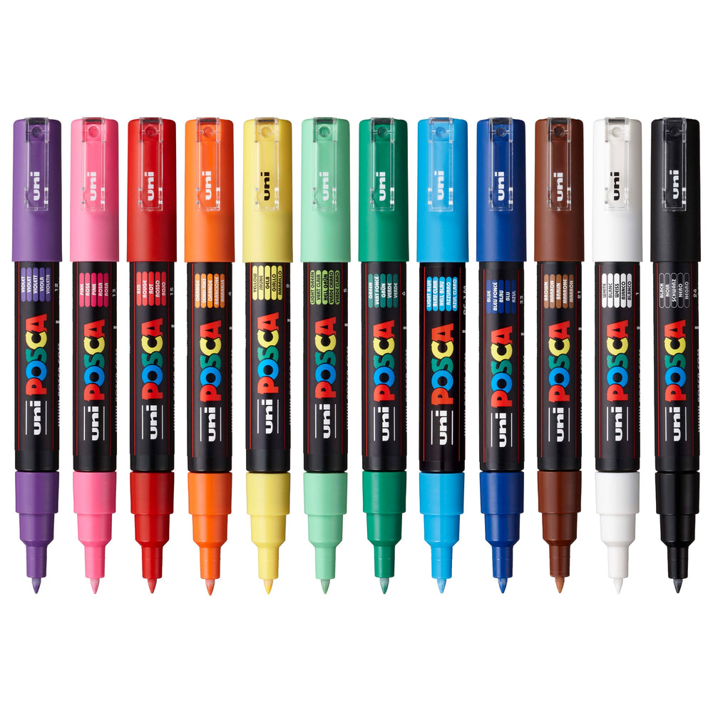 Uni-Ball Paint Marker With Fine Bullet Tip - Silver (Pack Of 12