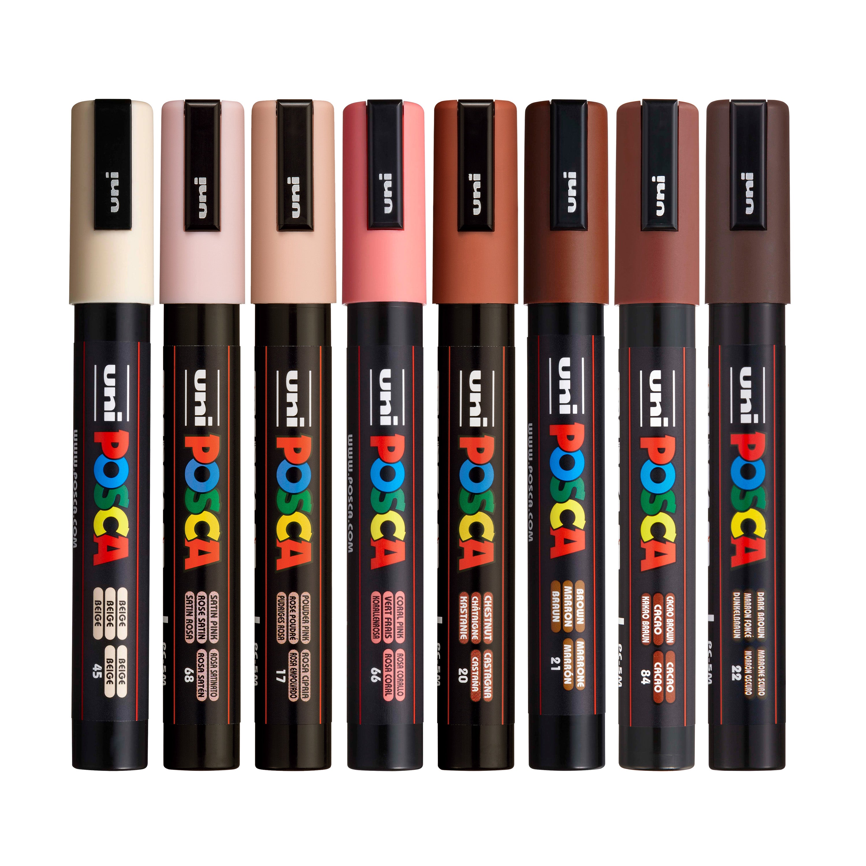 Posca PC-5M Paint Markers | Medium Tip | Portrait Colors 8-Pack | uni-ball