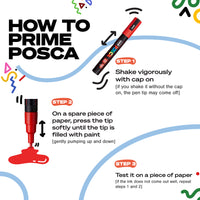 uni® POSCA® PC-5M, Dark Colors Water-Based Paint Markers (8 Pack)