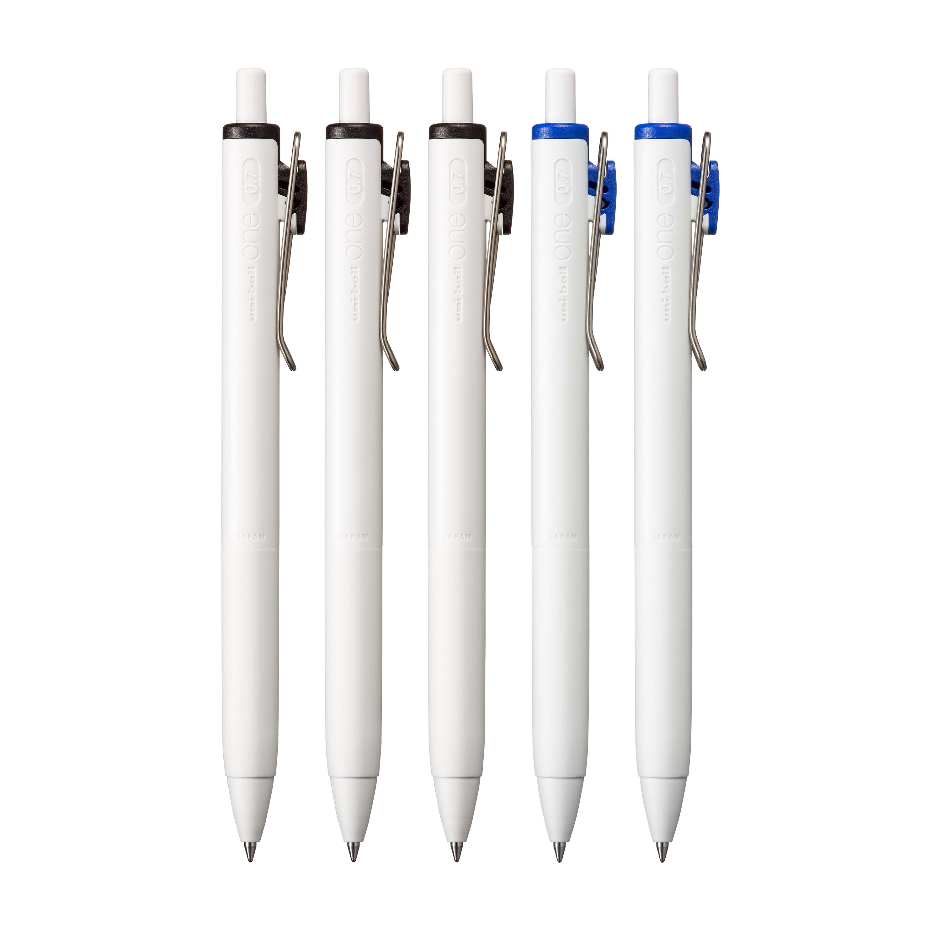 uniball™ one Retractable Gel Pens, Medium Point (0.7mm), Black and Blue Ink, 5 Pack