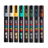 uni® POSCA® PC-5M, Earthtone Water-Based Paint Markers (8 Pack)