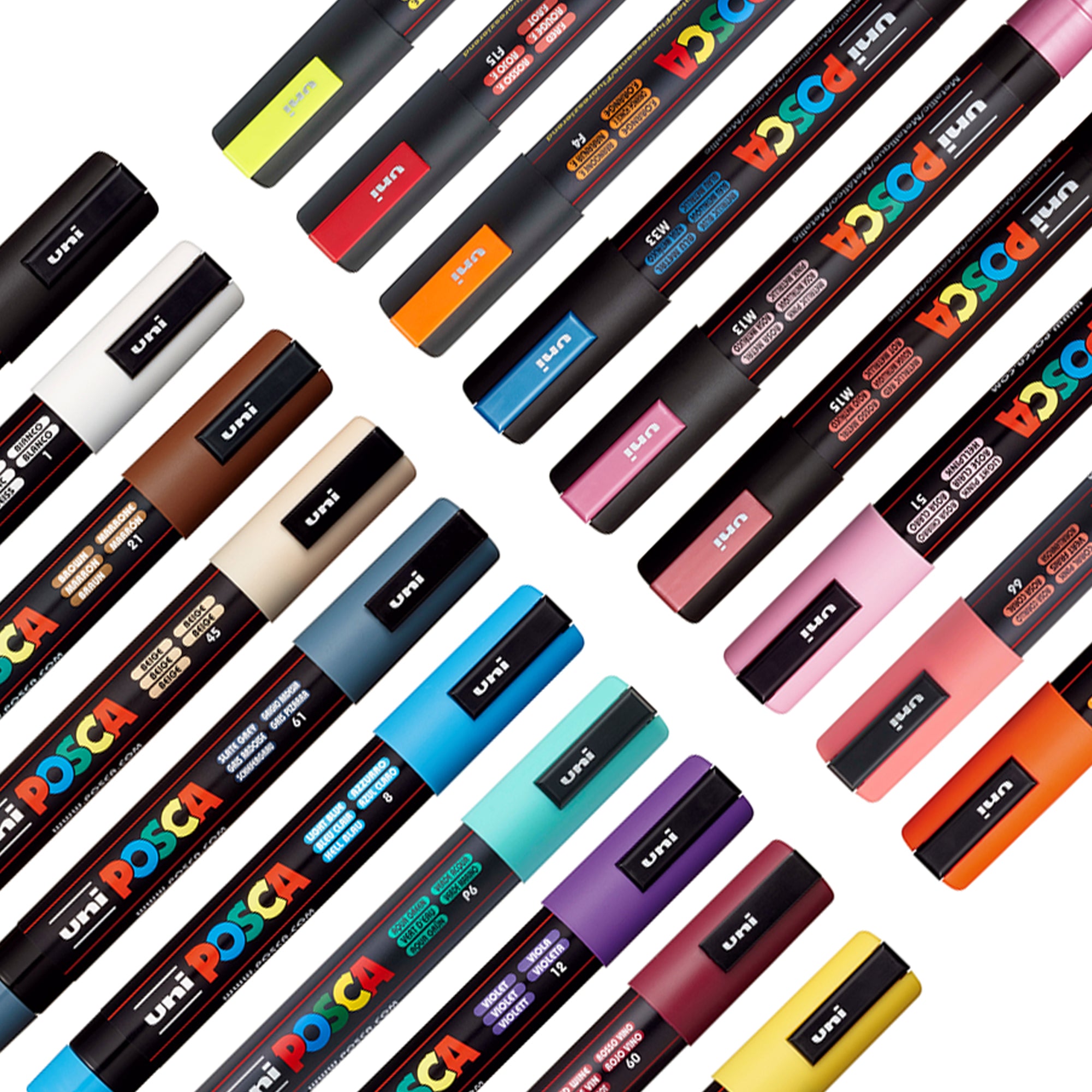 Posca PC-5M Paint Markers | Medium Tip | Warmtone 8-Pack | uni-ball