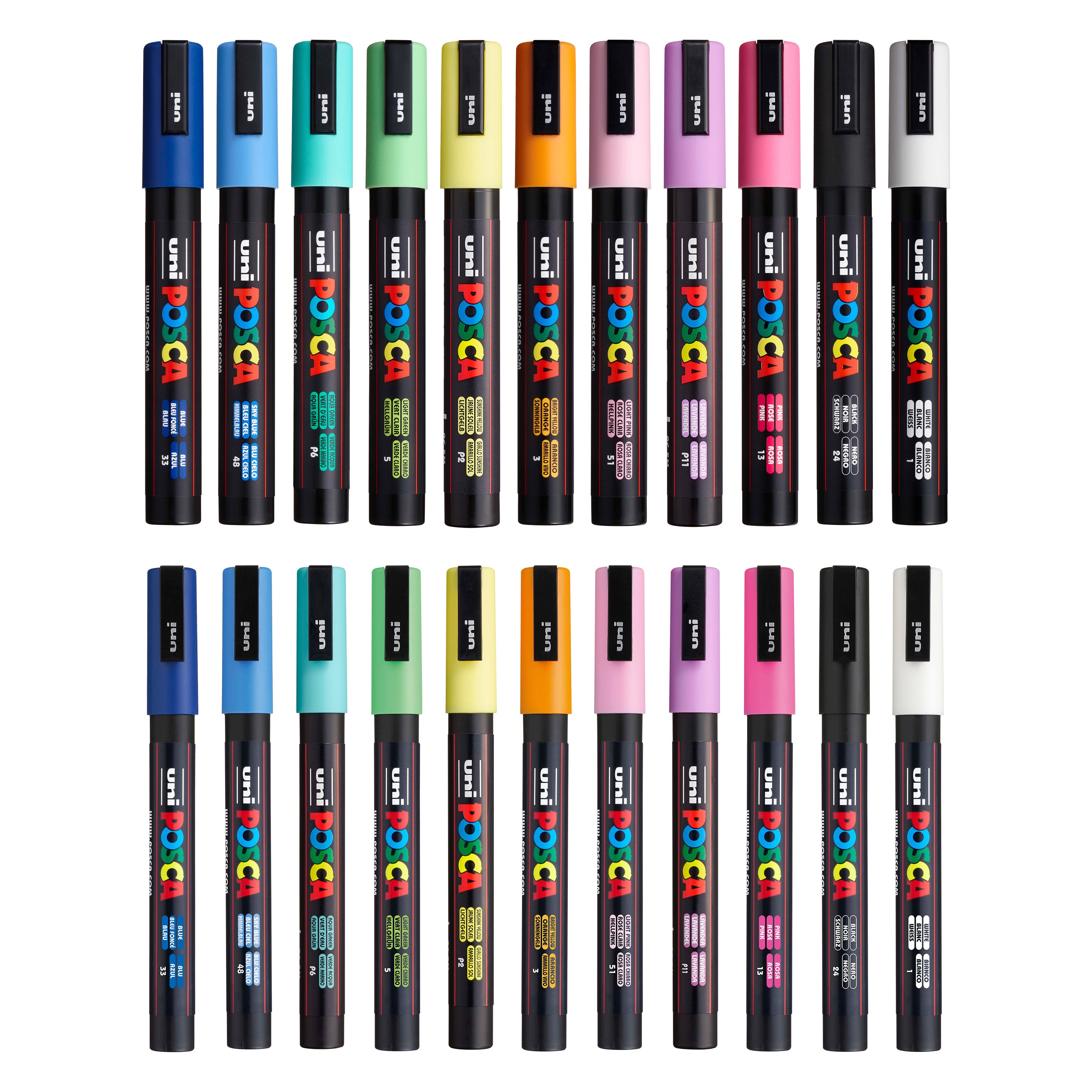 uni POSCA® PC-5M & PC-3M Exclusive Special Edition Set (22 Pack)