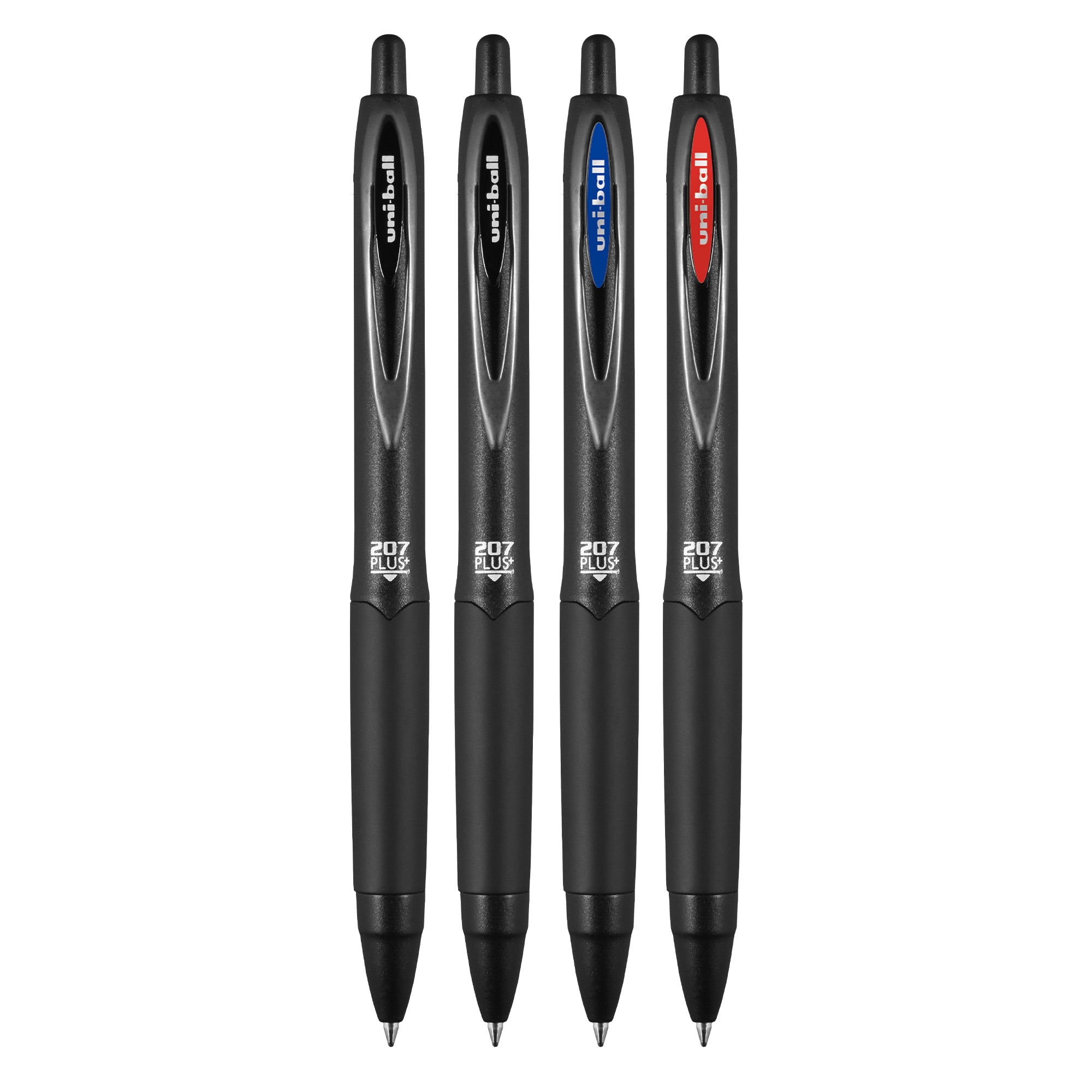 uniball™ 207 Plus+ Retractable Gel Pens, Medium Point (0.7mm), Assorted, 4 Pack