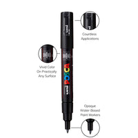 uni® POSCA® PC-1M, Water-Based Paint Markers (12 Pack)