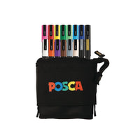 POSCA® 16 Count Paint Marker Kit, Featuring 3M Fine Tips, carrying case with markers, 71784