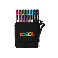 POSCA® 16 Count Paint Marker Kit, Featuring 5M Medium Tips, 70688, Black Case with Markers