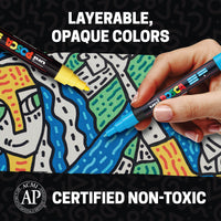 uni® POSCA® PC-5M Water-Based Paint Markers with Display Caddy