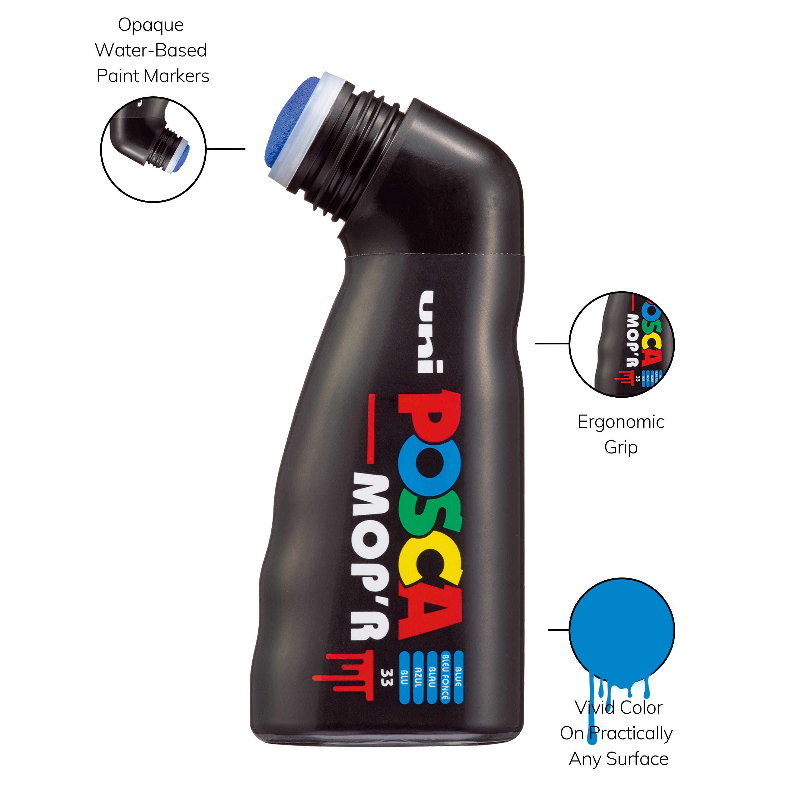 uni® POSCA® MOP'R PCM-22 Water-Based Paint Markers (8 Pack)