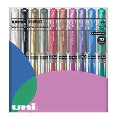 Uni-ball Signo Gel Impact Stifte, 1.0 Mm Starke Spitze, Metallische Farben, 5er Pack – Säurefrei & Wasserfest