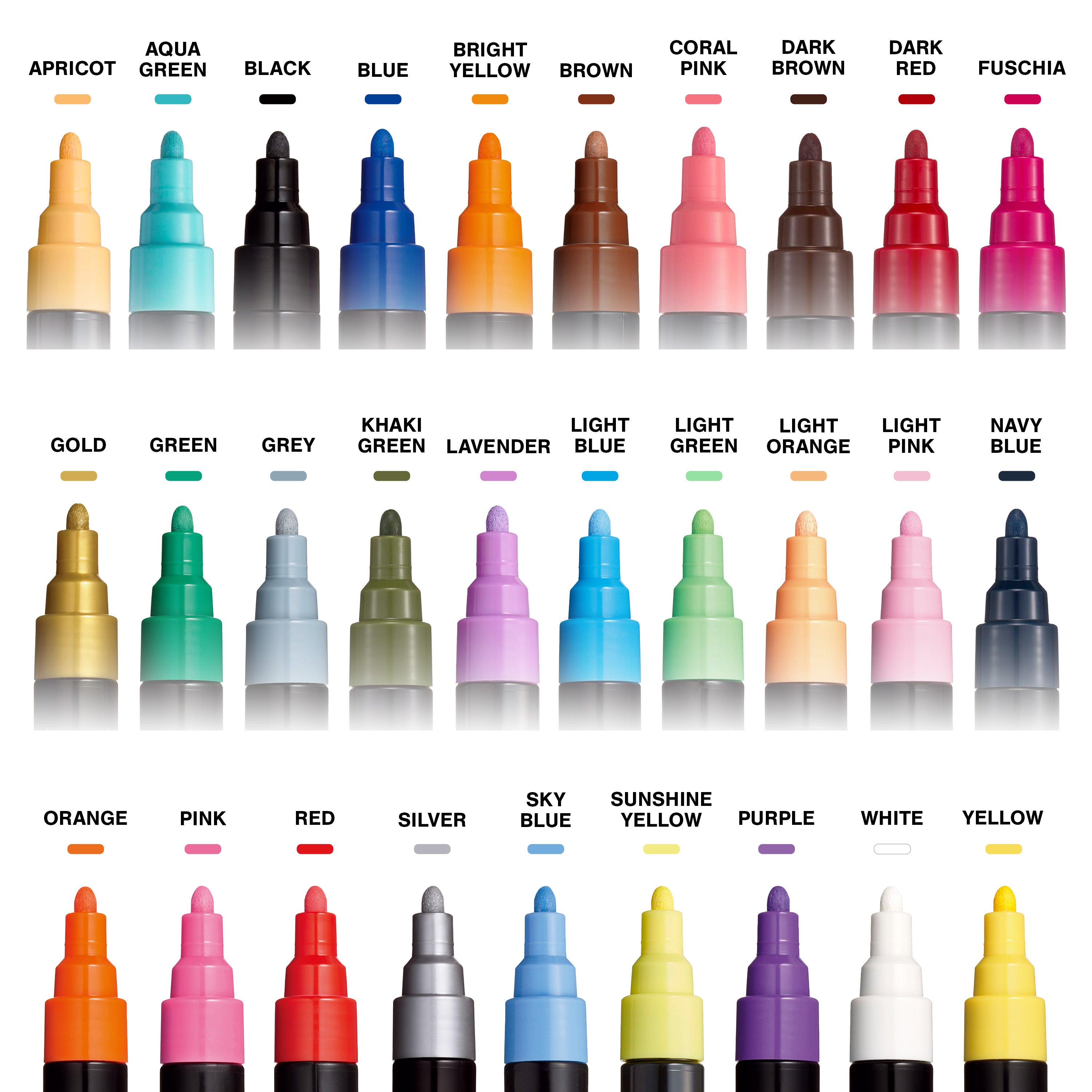 uni® POSCA® PC-5M, Water-Based Paint Markers (29 Pack)