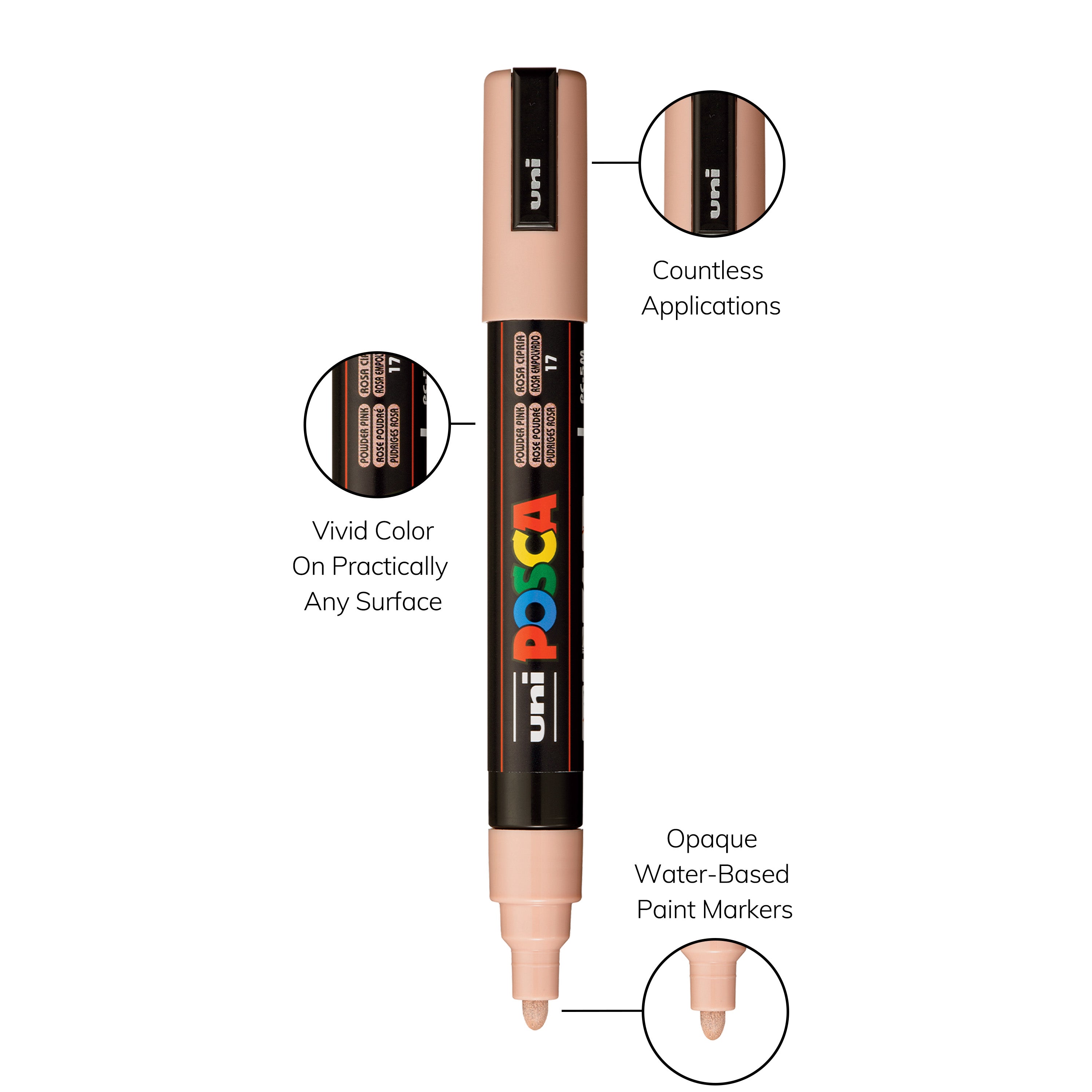 uni® POSCA® PC-5M, Portrait Colors Water-Based Paint Markers (8 Pack)