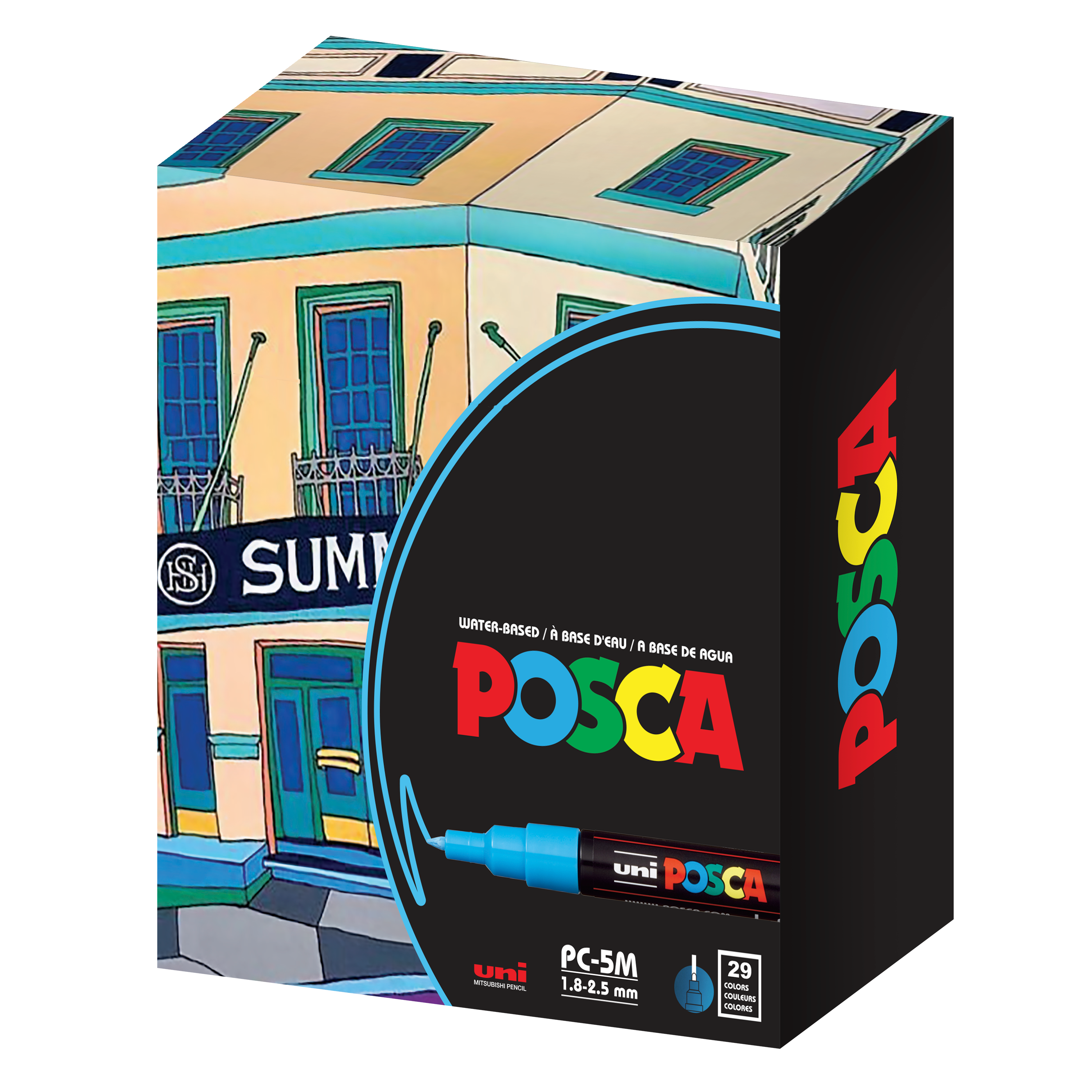 uni® POSCA® PC-1M, Water-Based Paint Markers (21 Pack)