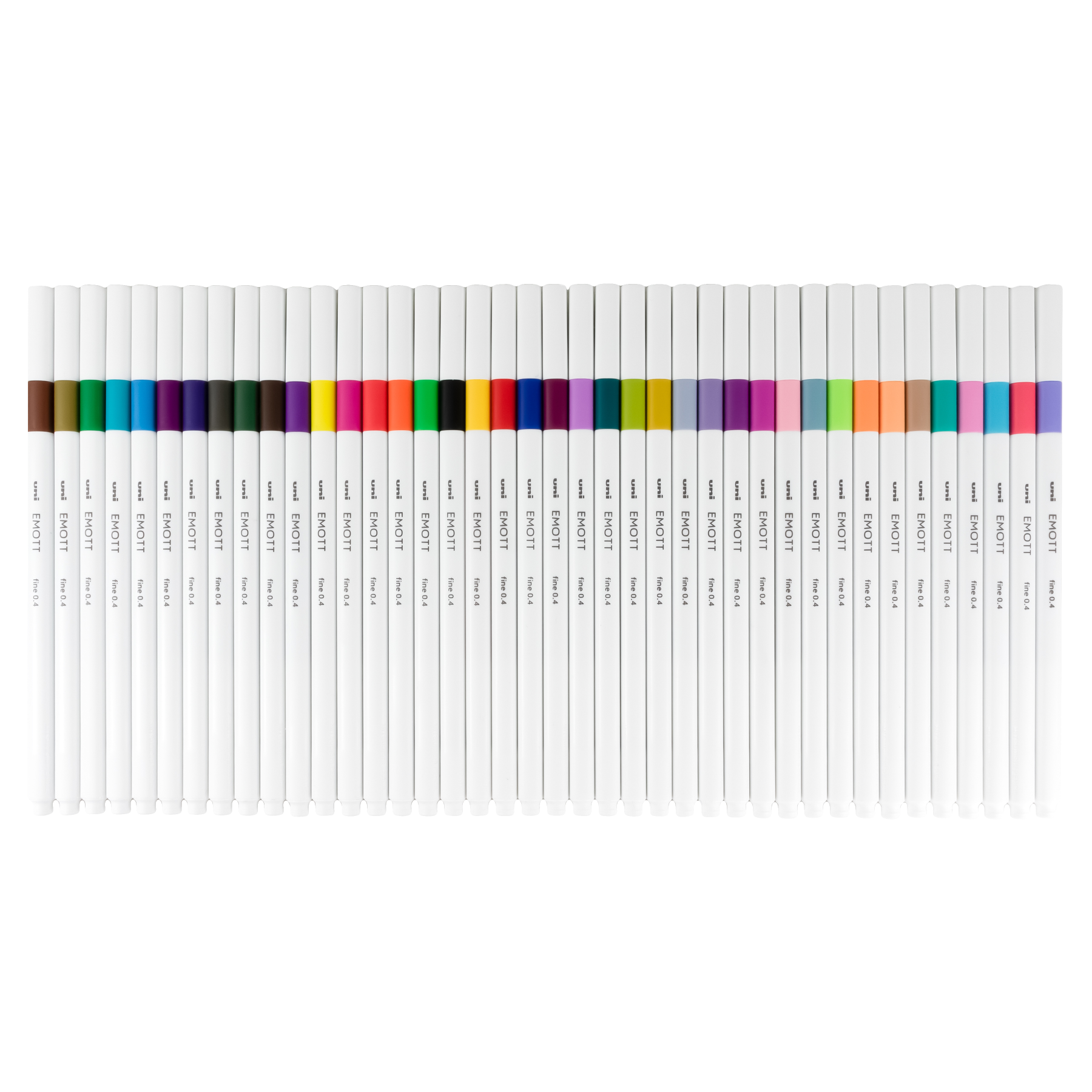 uni® EMOTT, Fine Line Marker Pens, (40 Color Set)