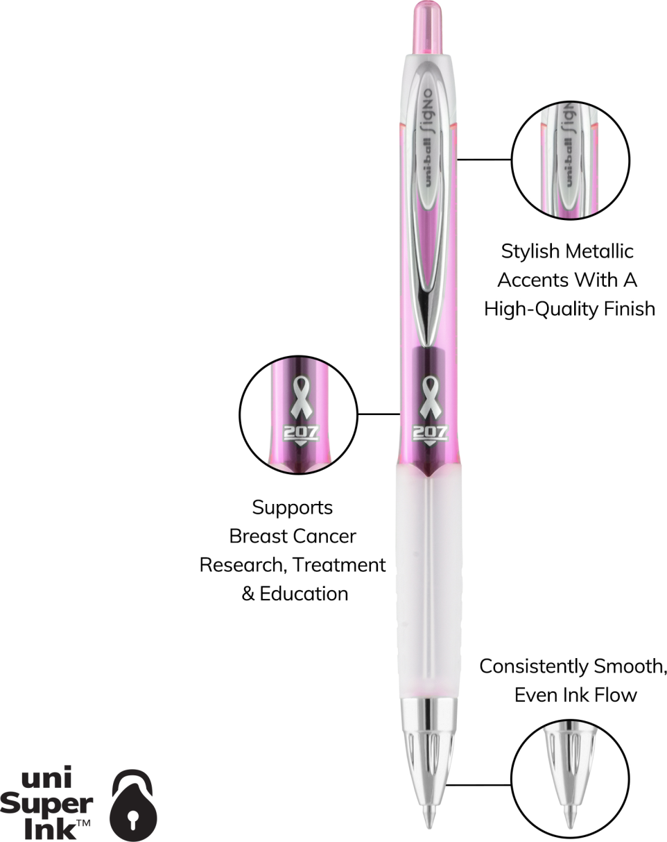 uniball™ 207 Pink Ribbon, Gel Pen