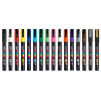 uni® POSCA® PC-3M, Water-Based Paint Markers (16 Pack)